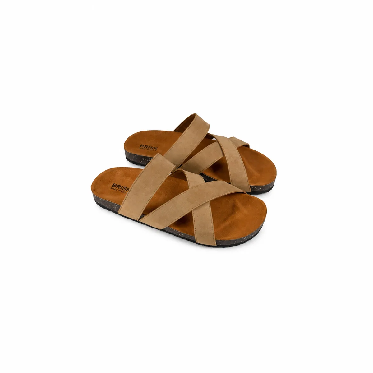 BRK-SLP-110 | Men's Cross-Strap Comfort Slippers