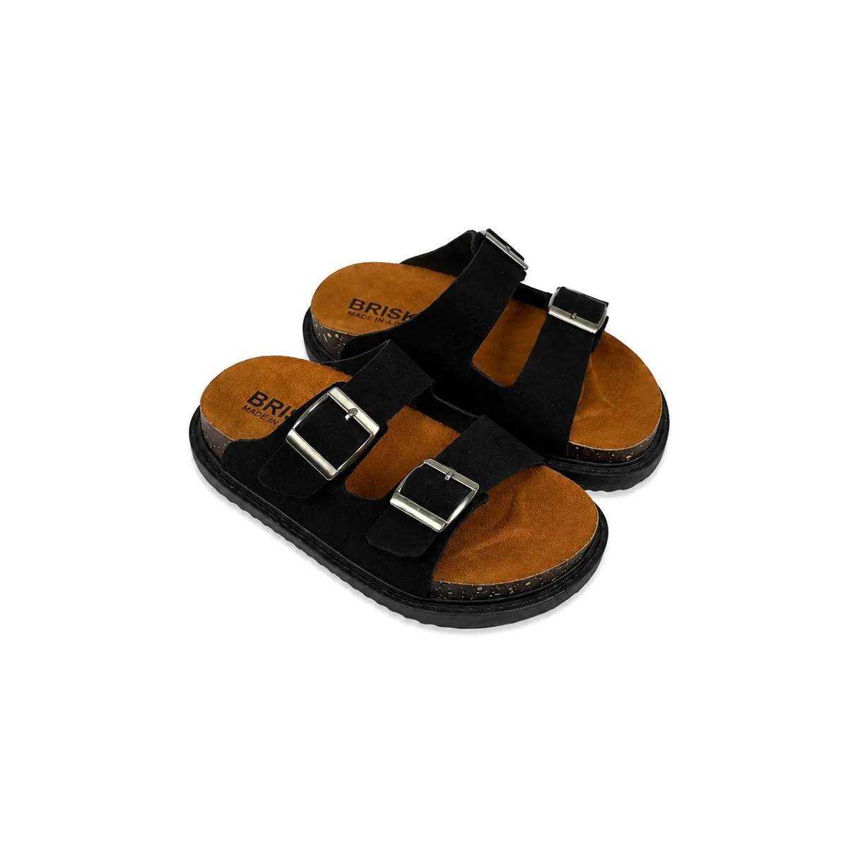 BRK-SLP-402T | Boys’ Double-Buckle Sandals