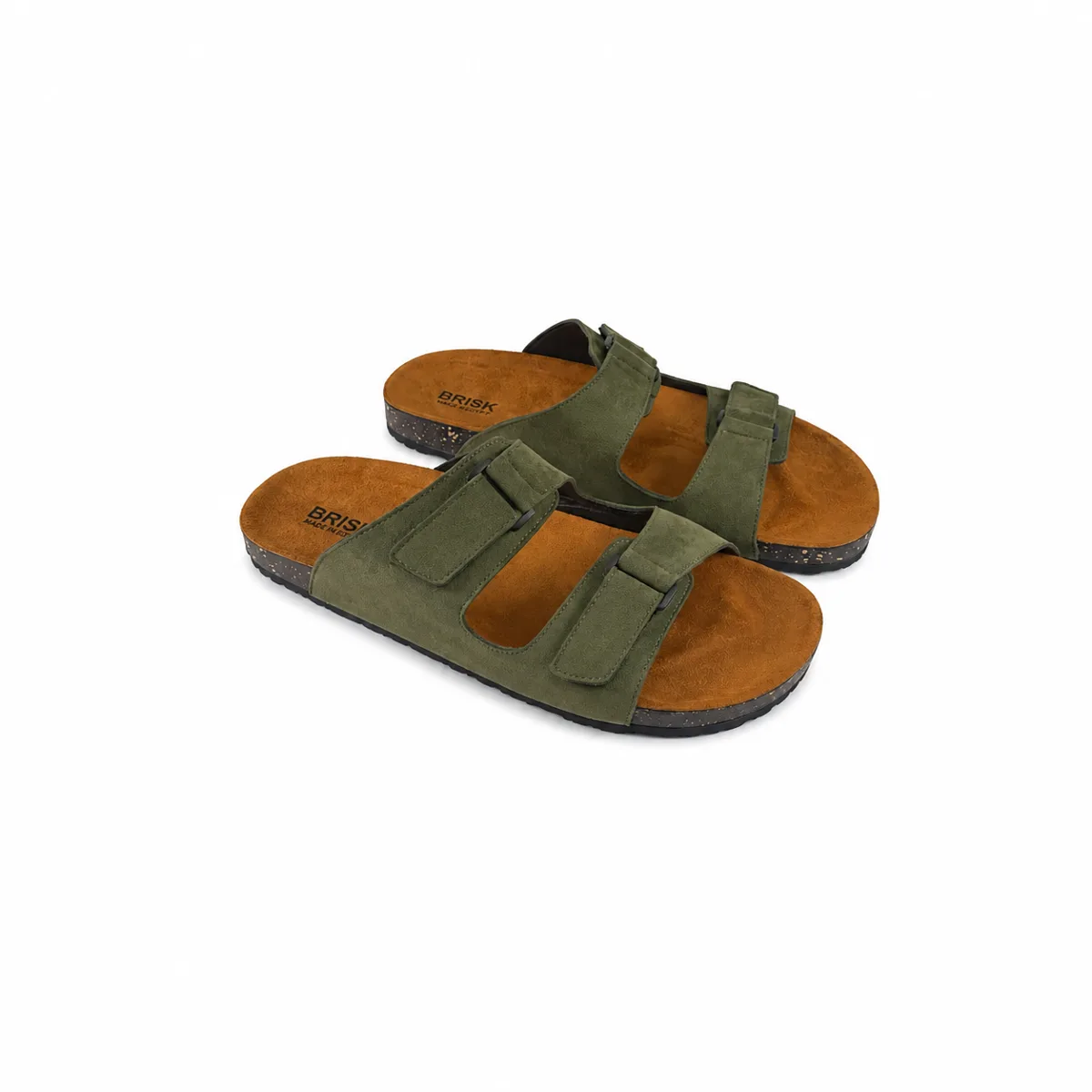 BRK-SLP-111 | Men’s Double-Buckle Casual Slippers
