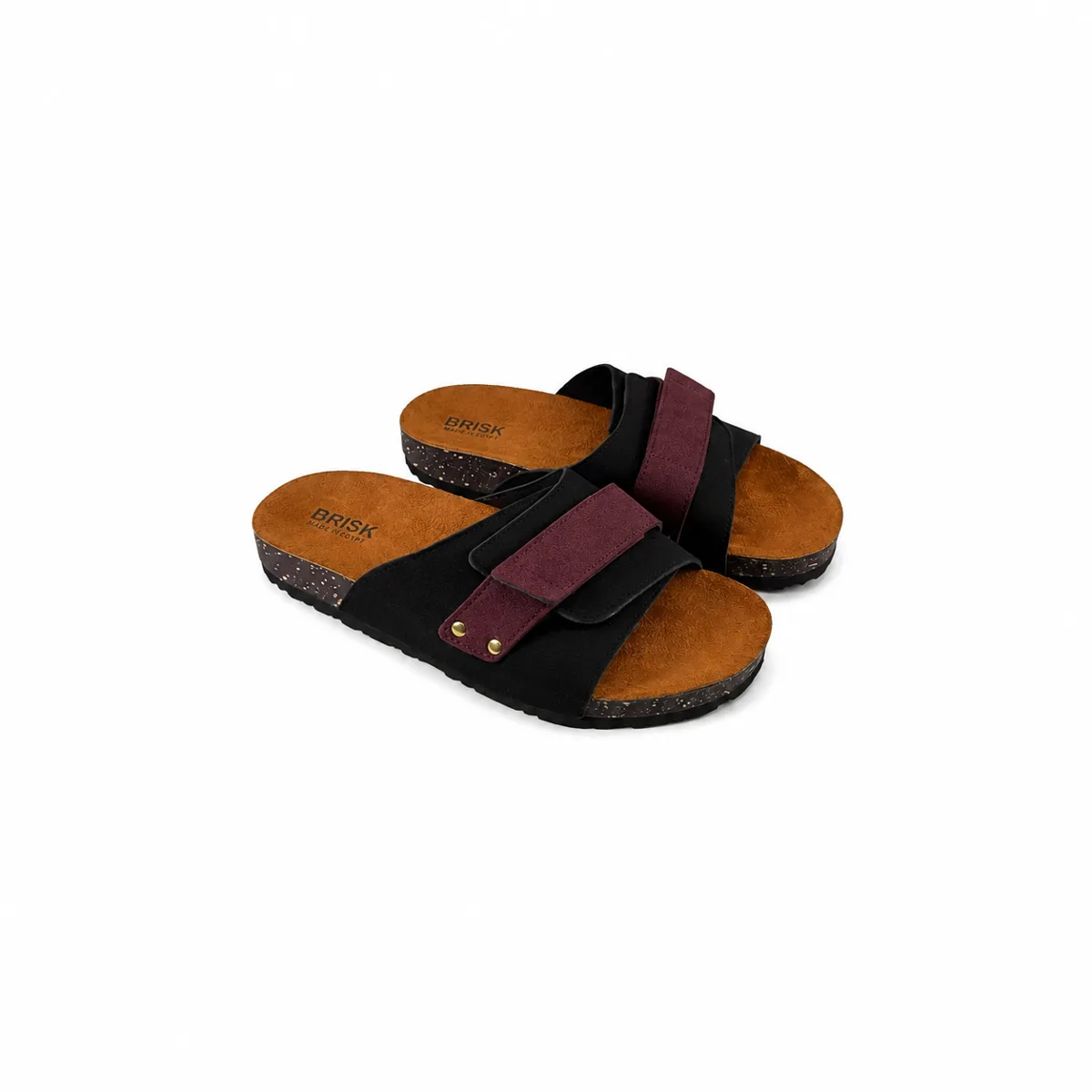 BRK-SLP-314 | Women’s Layered-Strap Fashion Slippers