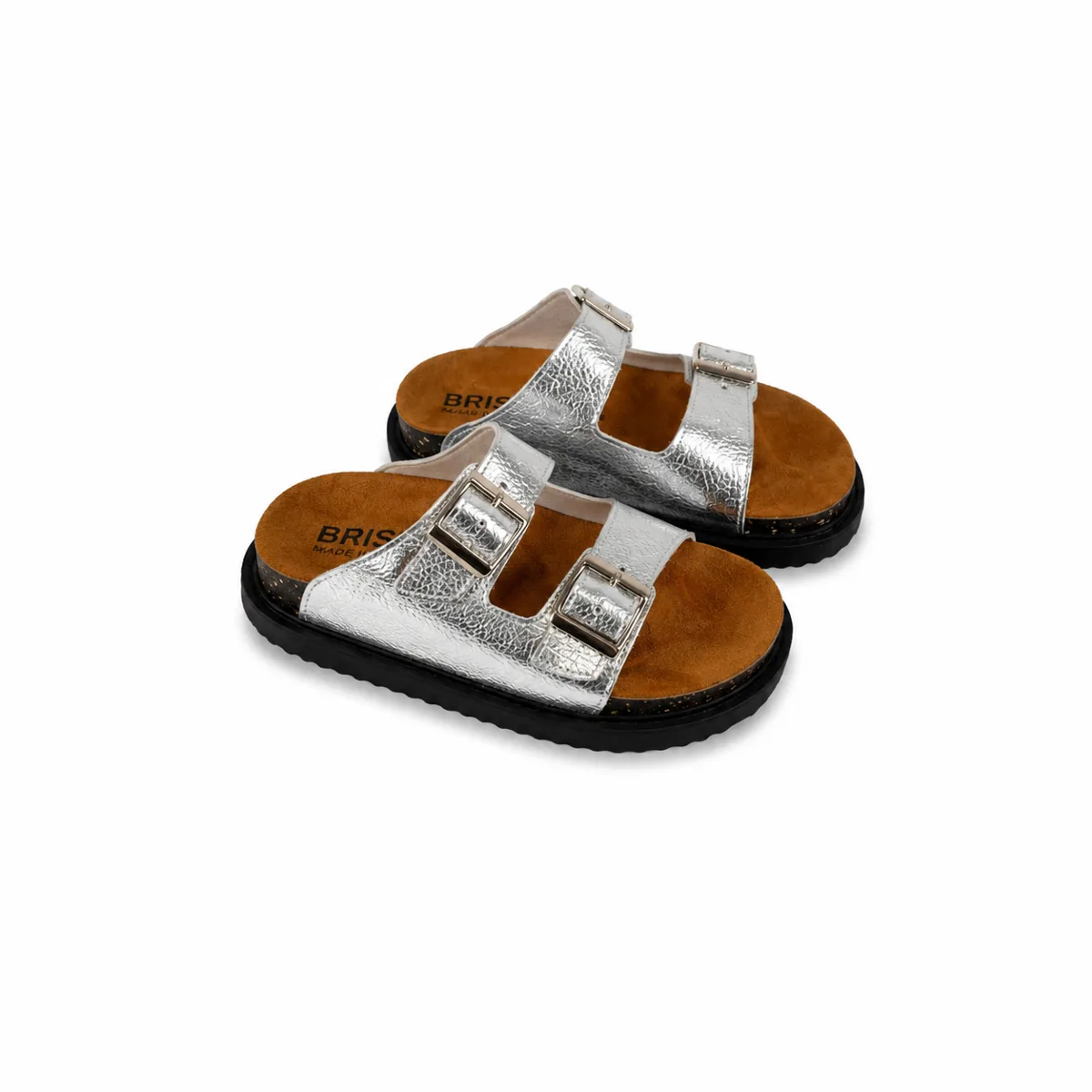BRK-SLP-402  Girls' Double-Buckle Fashion Slippers