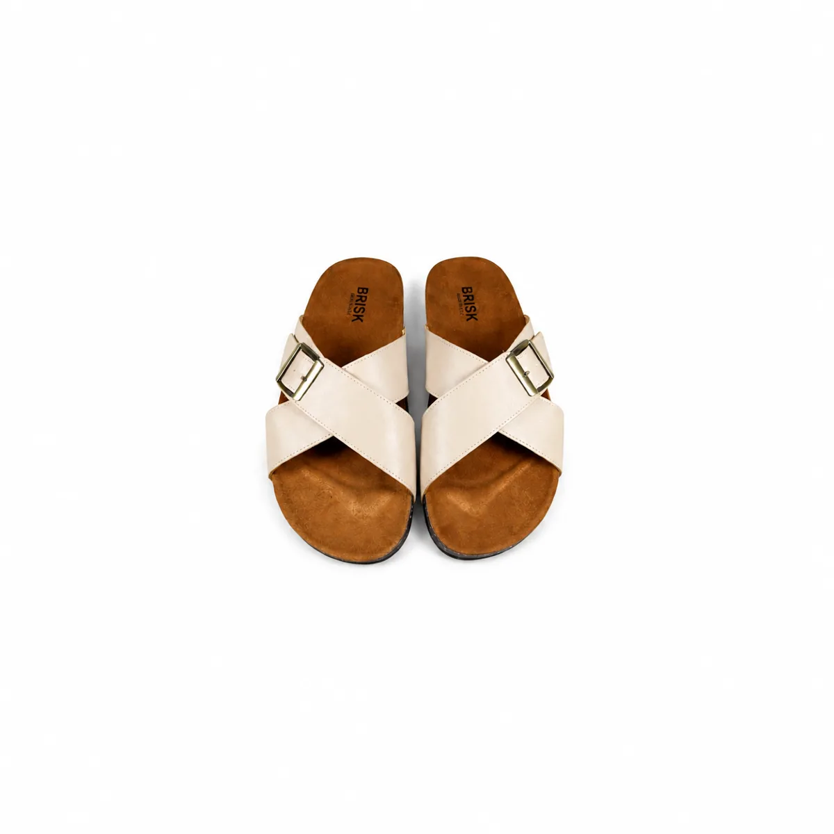 BRK-SLP-126 | Men’s Cross-Strap Buckle Casual Slippers alternate view