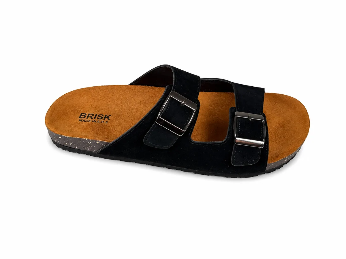 BRK-SLP-102 | Men's Double-Buckle Comfort Slippers alternate view