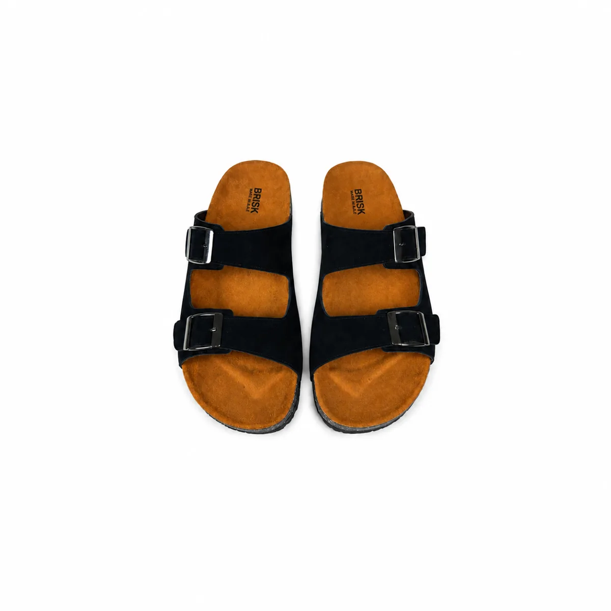 BRK-SLP-102 | Men’s Double-Buckle Comfort Slippers