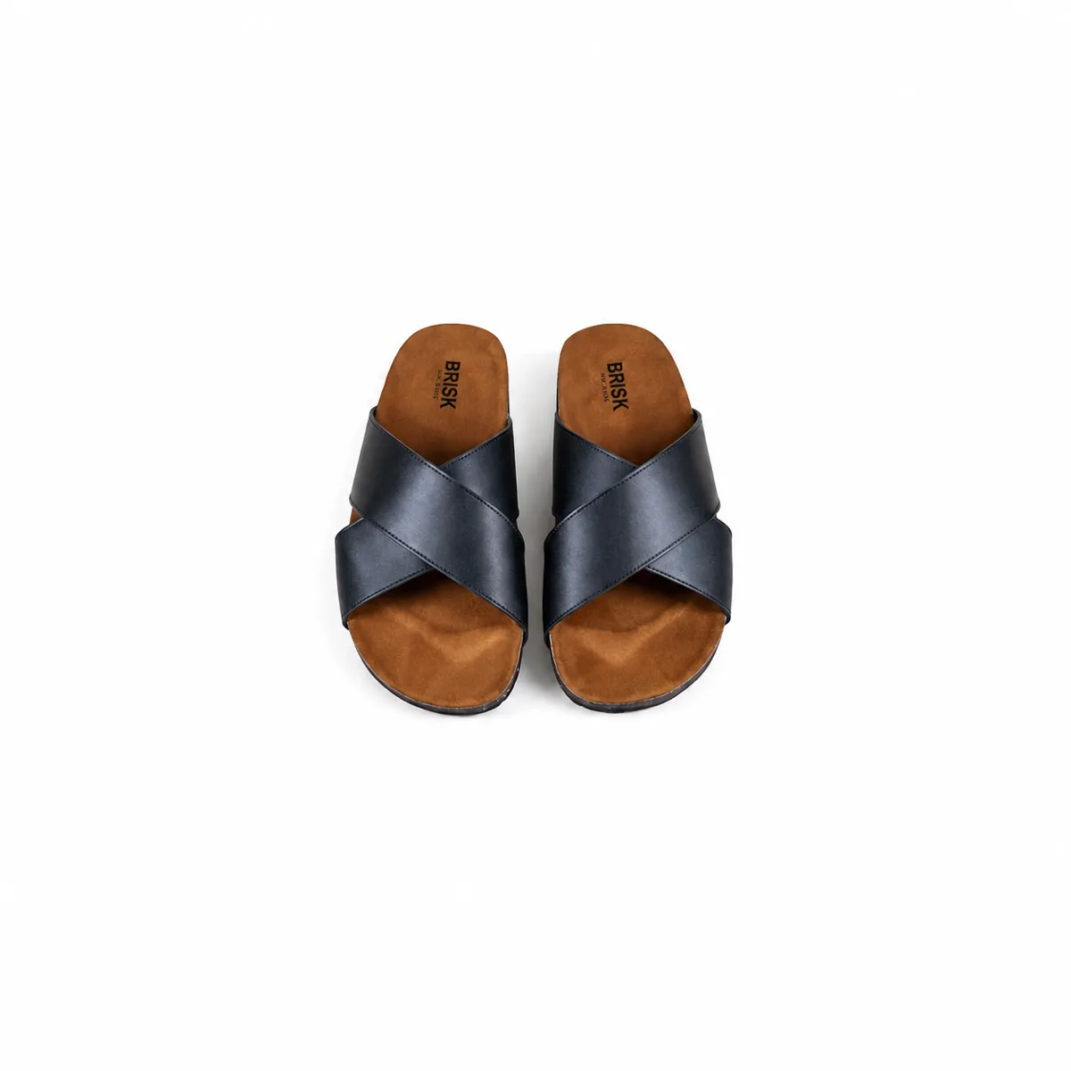 BRK-SLP-124 | Men’s Cross-Strap Casual Slippers alternate view