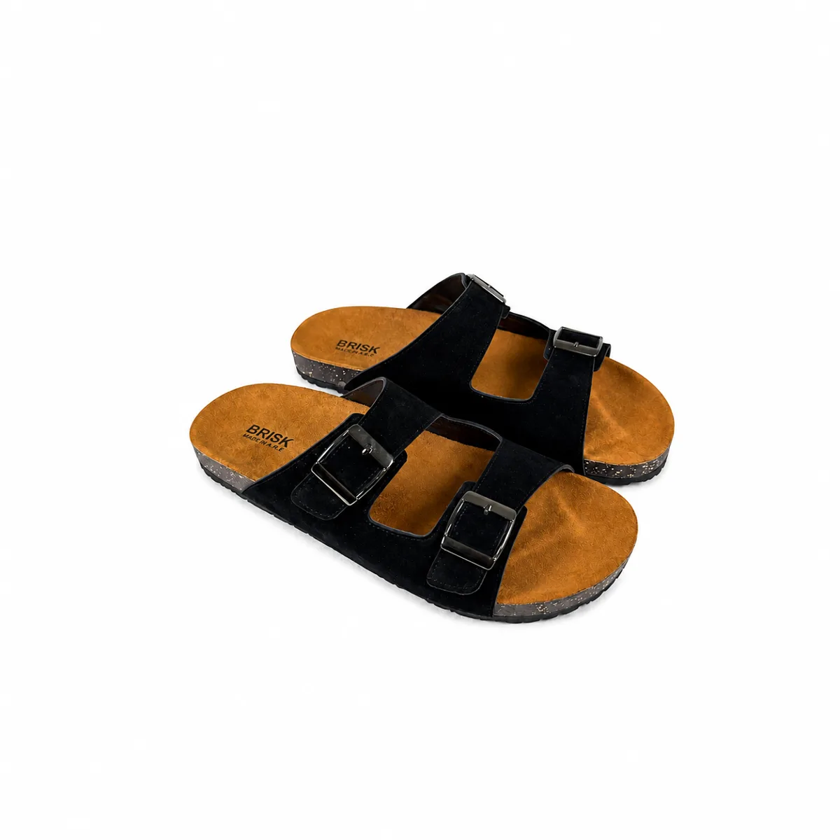 BRK-SLP-102 | Men’s Double-Buckle Comfort Slippers alternate view