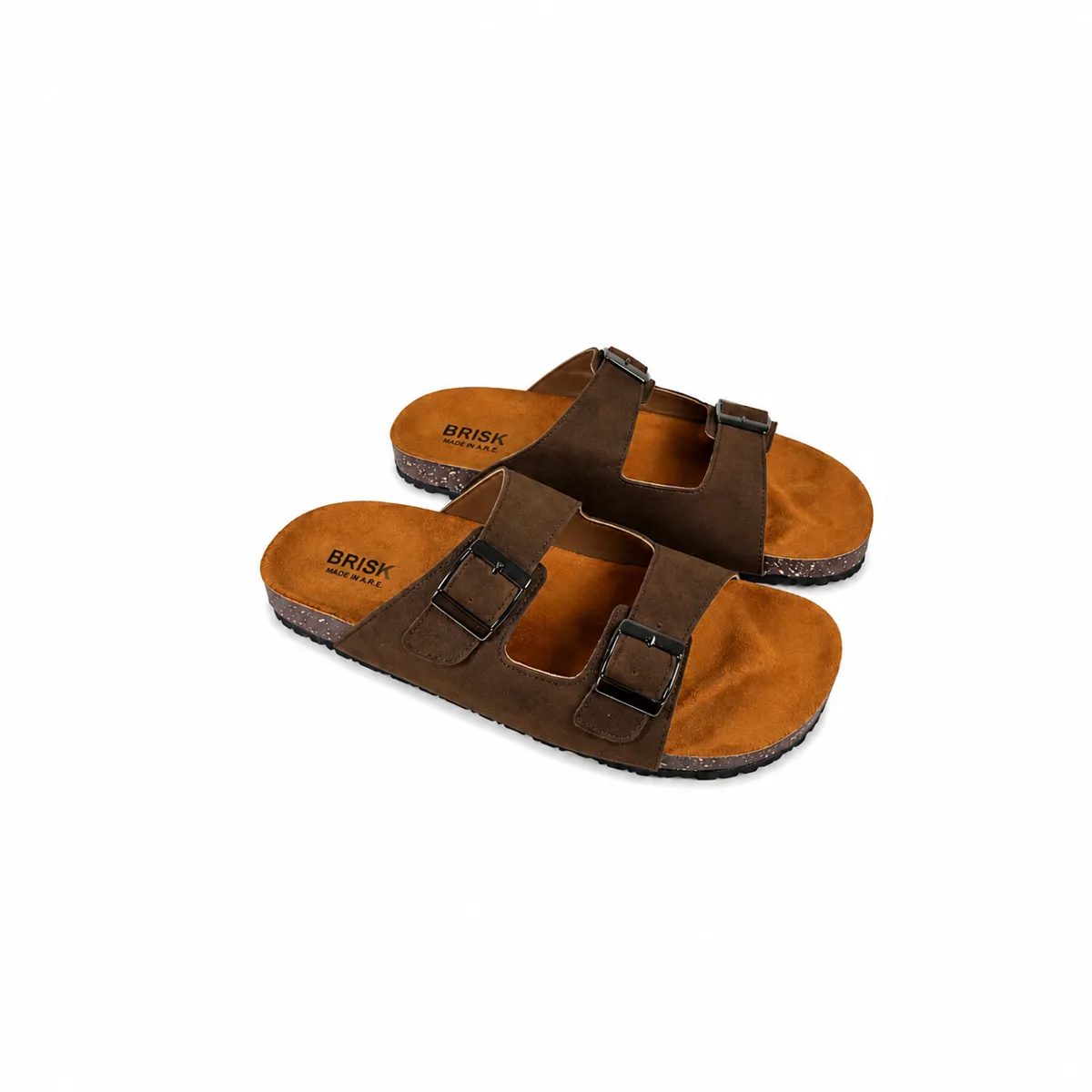 BRK-SLP-102 | Men’s Double-Buckle Comfort Slippers alternate view