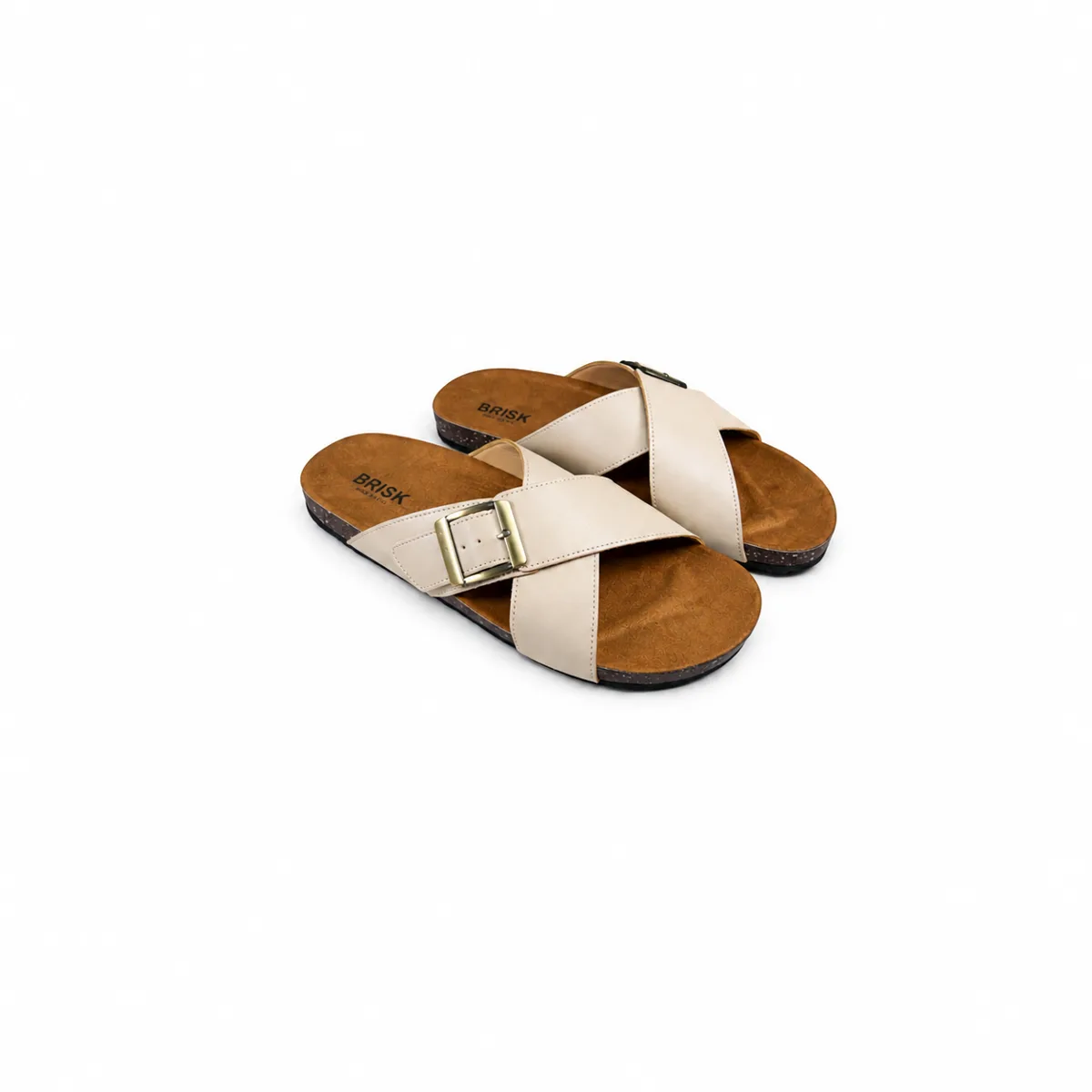 BRK-SLP-126 | Men’s Cross-Strap Buckle Casual Slippers