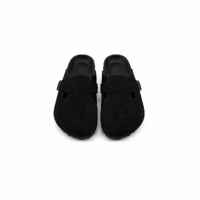 BRK-SAPO-3020 Men's Suede Buckle Sapo Clogs 2