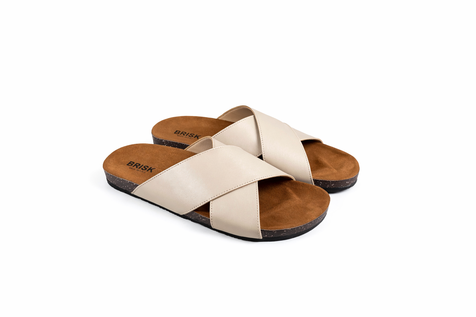 BRK-SLP-124  Men's Cross-Strap Comfort Slippers alternate view