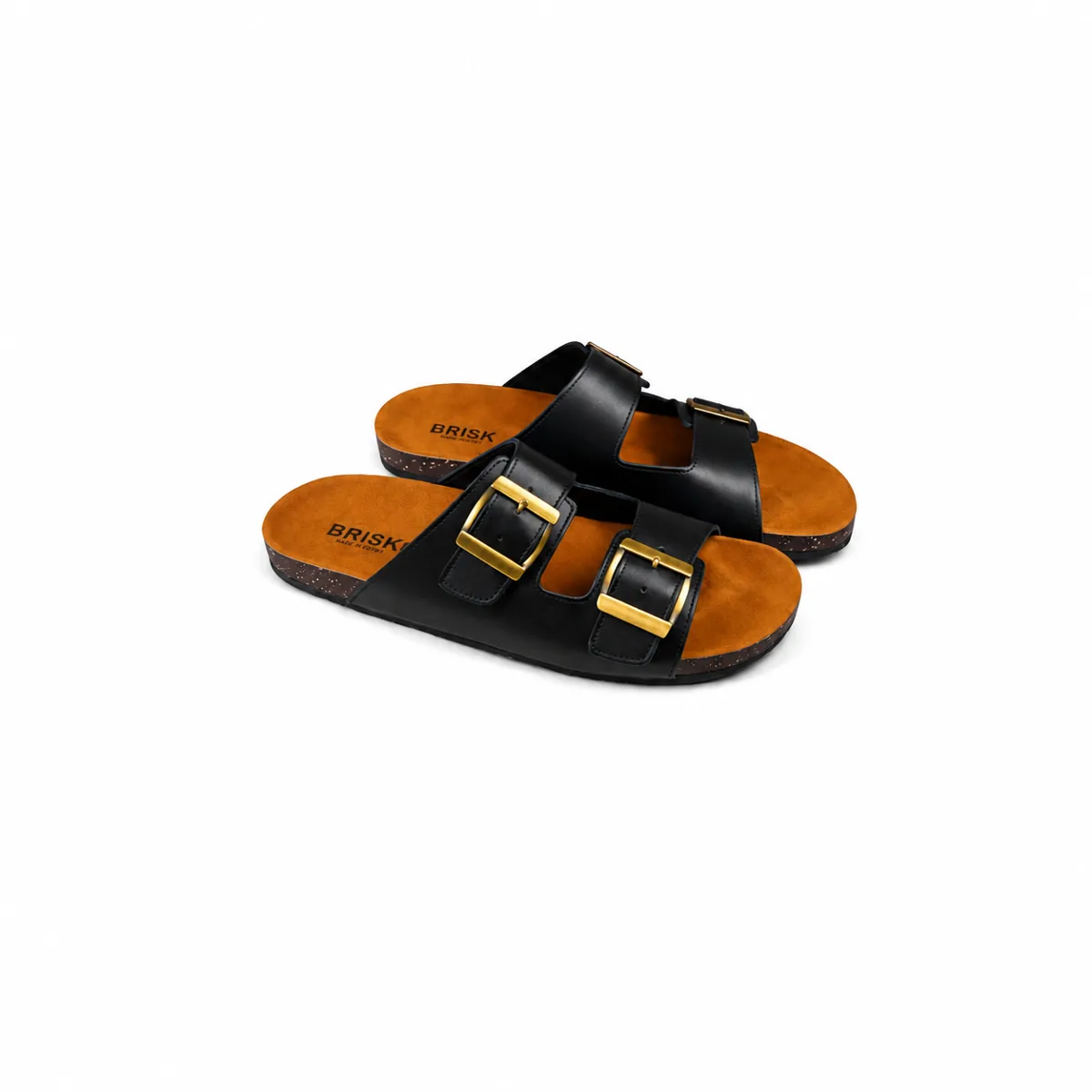BRK-SLP-125 | Men’s Triple-Buckle Comfort Slippers alternate view